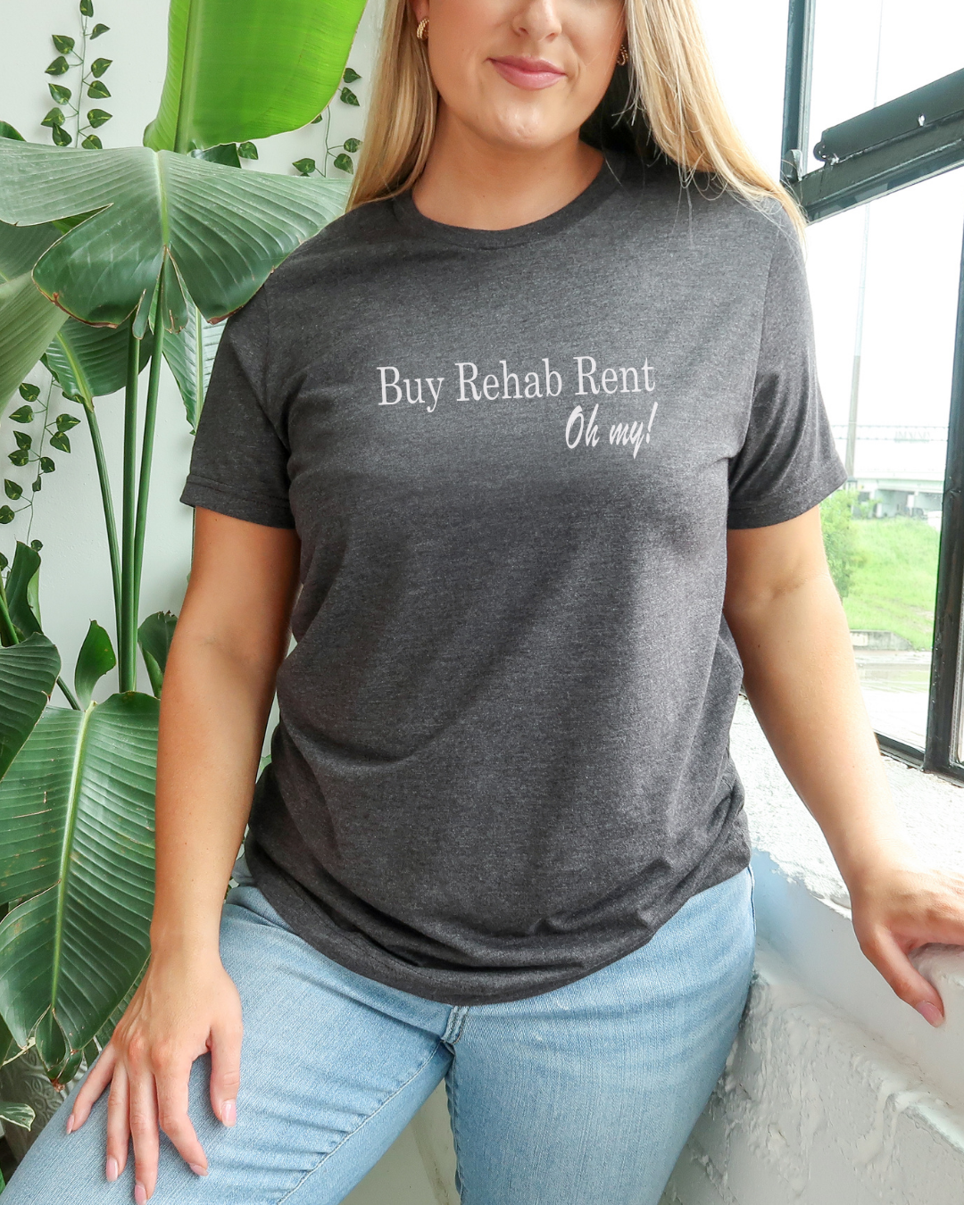 Buy, Rehab, Rent, Oh My! Unisex Short Sleeve Tee